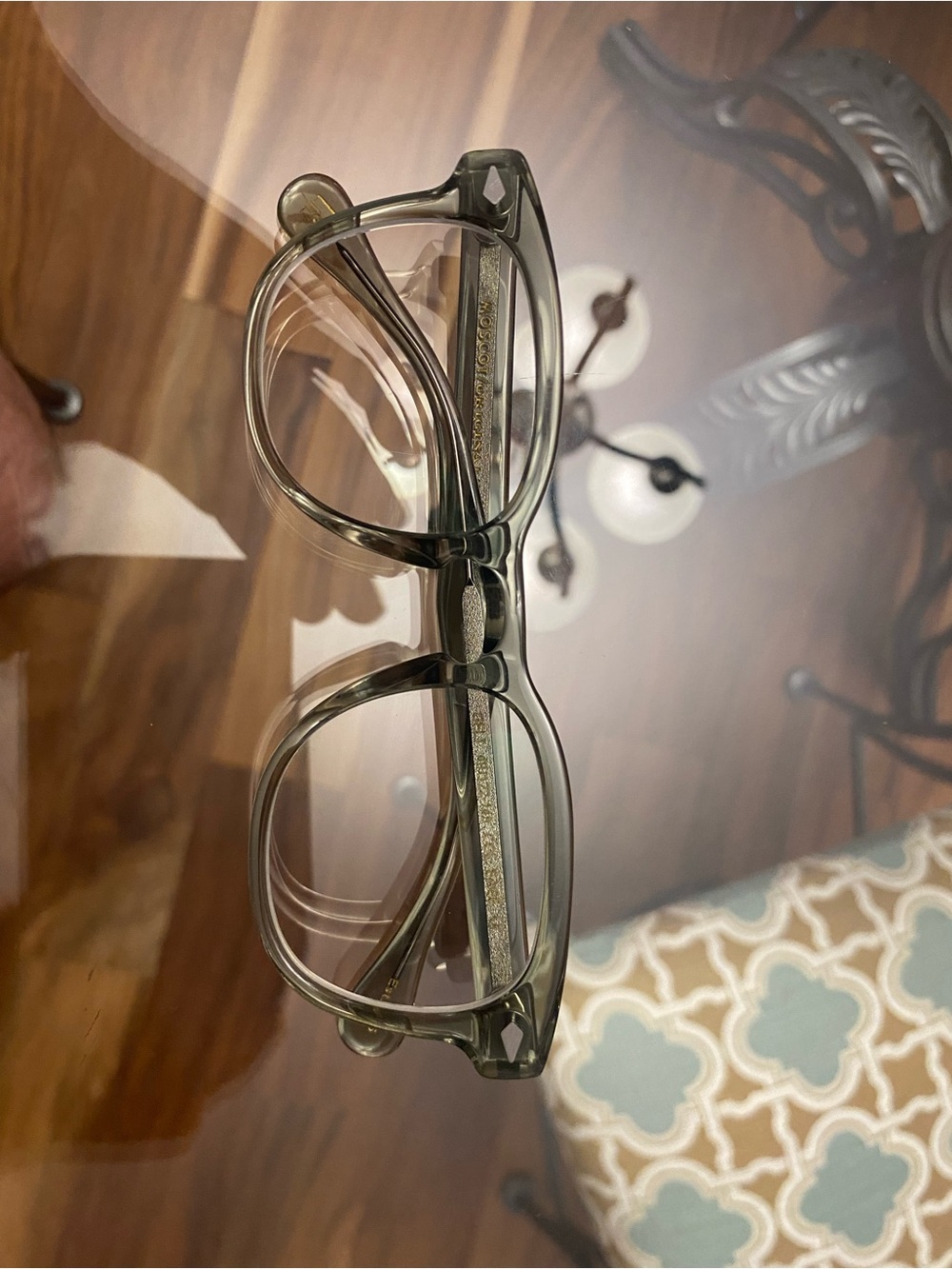 MOSCOT GELT Translucent Grey Sage Eyeglasses frames